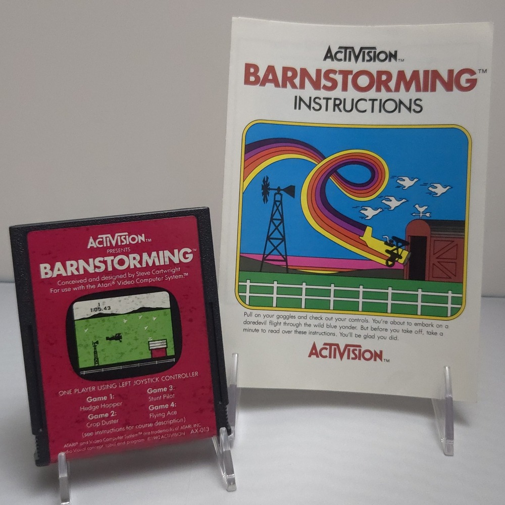 Barnstorming (Atari 2600, 1982) -‎ Cartridge & Manual - Tested & Working!
